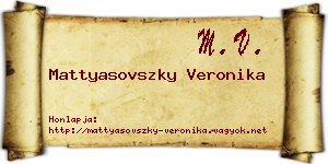 Mattyasovszky Veronika névjegykártya