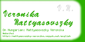 veronika mattyasovszky business card